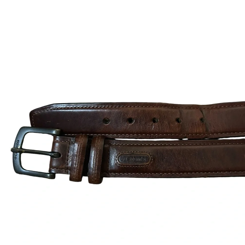 Columbia Heavy Duty Leather‎ Belt with Metal Buckle Mens Size 42